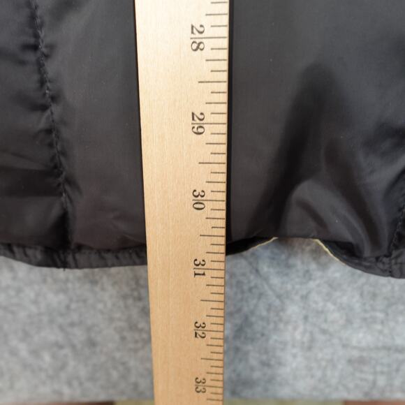 Vintage Polo Ralph Lauren Jacket Mens Medium Down Puffer Bubble Snap Front Black - Picture 10 of 11